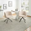 NicBex Swivel Office Chair with Metal Base,Modern Upholstered Computer Chair with Arms,Set of 2 Desk Chair for Adult,Student - 2 of 4