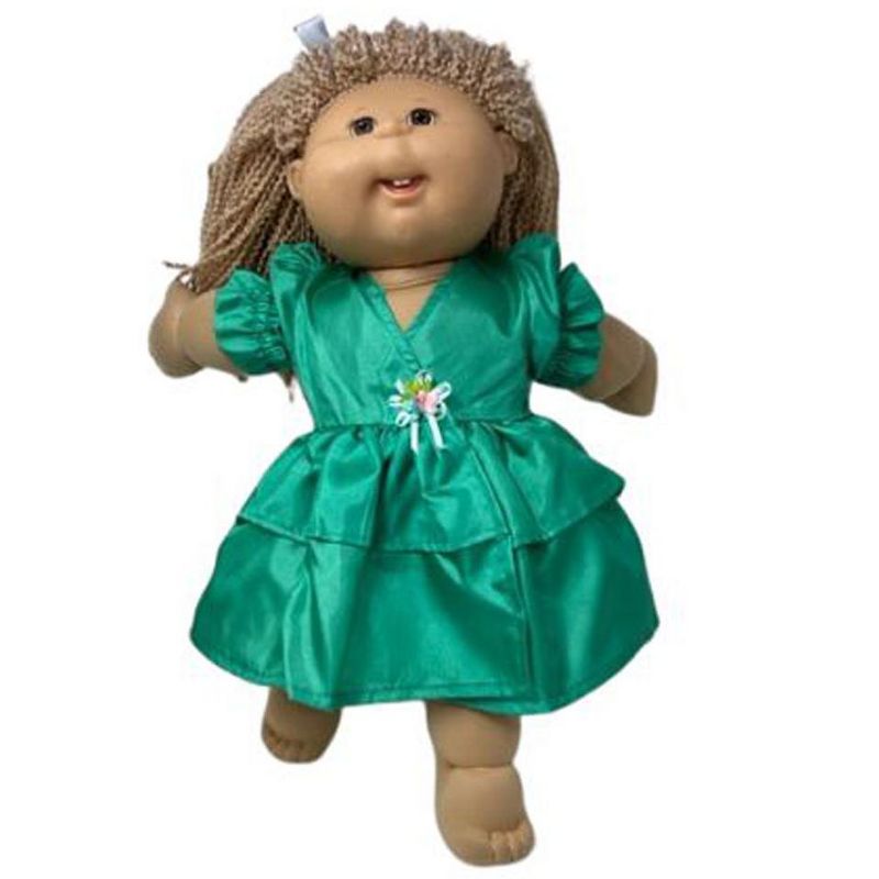 Doll Clothes Superstore Emerald Green Dress Fits 15-16 Inch Baby And Cabbage Patch Kid Dolls, 3 of 5