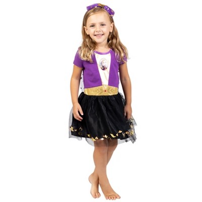 Disney Frozen Princess Anna Girls Cosplay Costume Gown and Headband Toddler 