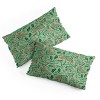 Deny Designs King Carriecantwell Winter Holiday Floral Duvet Cover and Pillow Sham Green - 4 of 4