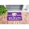 Evergreen NCAA Kansas State Wildcats Embossed Mat Cross Hatch Indoor and Outdoor Doormat - 3 of 3