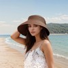 Anna-Kaci Women's Wide Brim Visor Hat with Bow Detail Adjustable Velcro Closure for Beach or Outdoor Protection - 2 of 4