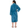 PAVILIA Womens Fluffy Housecoat Zip Robe, Faux Shearling Zipped Up Front Bathrobe, Plush Warm Zipper House Coat Lounger - 2 of 4