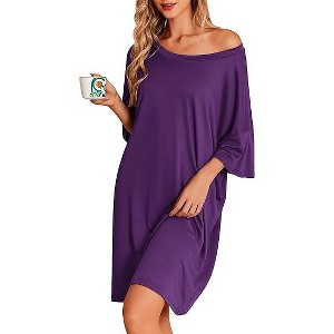 open lace back dress Women's Bamboo Viscose Stretch-Knit Sleep Dress in Brook (Size: Xs)