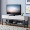 Ganett Wood TV Stand in White Oak and Distressed Gray - Furniture of America - 4 of 4
