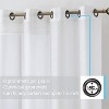 HLC.ME Semi Sheer Voile Light Filtering Transparent Window Curtain Grommet Panels - Set of 2 - 2 of 4
