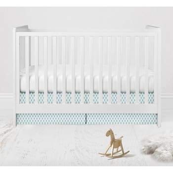 Bacati - Sophia Paisley Aqua Leaves Crib/Toddler Bed Skirt