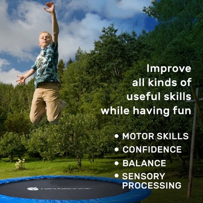 Blue Round Mini Trampoline for Kids and Adults