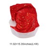 Unique Bargains Christmas Hat Thin Single-layer Star Polyester Red 11.02"x15.35" 1 Pc - 3 of 4
