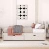 Streamdale Modern Design Twin Size Platform Bed Frame with 2 Drawers for White Washed Color - 4 of 4