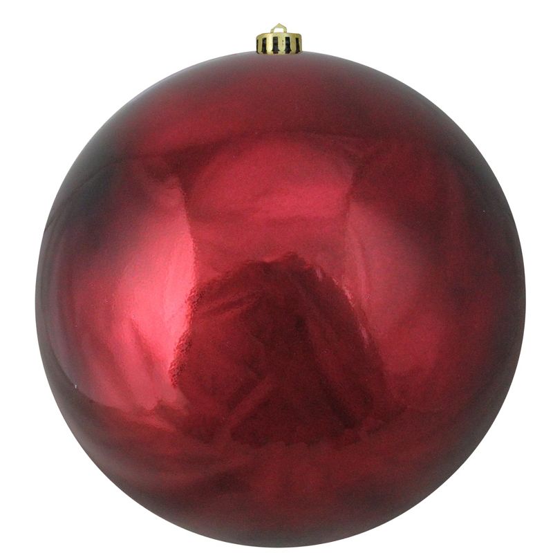 Northlight Shiny Shatterproof Commercial Christmas Ball Ornament - 10" (250mm) - Burgundy Red, 1 of 2