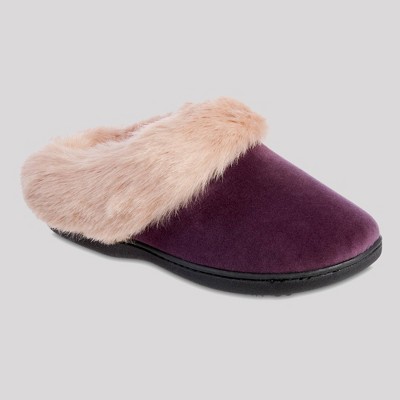 Isotoner Women's Valerie Velour Hoodback Slippers