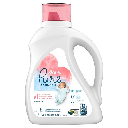 Dreft Pure Gentleness Fragrance Free Liquid Baby Laundry Detergent - 92 oz - image 1 of 4