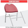 PU Leather Folding Chair Set of 4 - Foldable Party Chair with Non-Slip Feet, Portable Stackable Seat, Metal Frame for Home Office Kitchen - 3 of 4