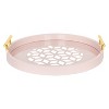 Kate and Laurel Caspen Tray, 15.5" Diameter, Pink - 2 of 4