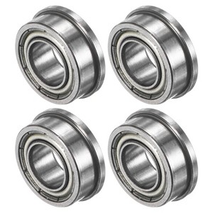 Unique Bargains Chrome Steel Multipurpose Use Flanged Ball Bearing 4 1/4" x 1/2" x 3/16" - 1 of 4