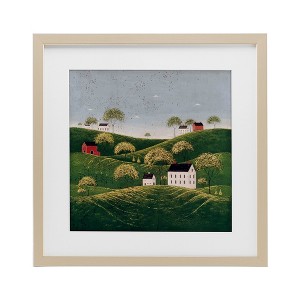 Stupell Industries Rolling Hills in Countryside Village Framed Print Under Glass - 1 of 4