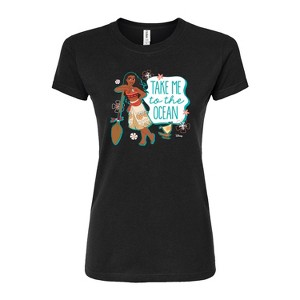 Women's - Disney - Take Me To The Ocean Fitted Graphic T-Shirt - 1 of 3