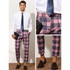 Lars Amadeus Men's Plaid Ankle Length Business Trousers - 4 of 4