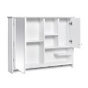 Okak Wall Mounted Bathroom Storage Cabinet, Medicine Cabinet with Mirror&Adjustable Shelves, 1 Door&Towel Hooks, Bathroom Organizer - 3 of 4