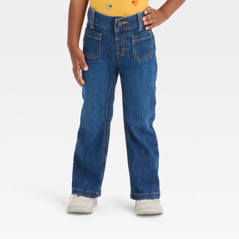 Toddler Pocket Flare Jeans - Cat & Jack™ Dark Wash Blue 2t : Target