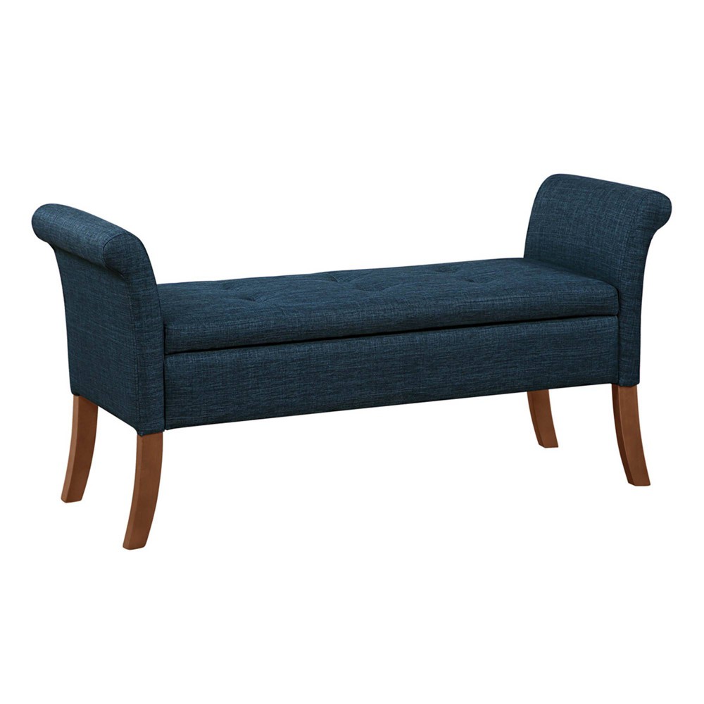 Photos - Pouffe / Bench Breighton Home Designs4Comfort Garbo Storage Bench Dark Blue Fabric: Uphol