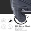 Whisen 4-Piece Set(16/20/24/28 in.) Luggage Sets ABS Lightweight Suitcase with TSA Lock and Rotating Wheels - 3 of 4