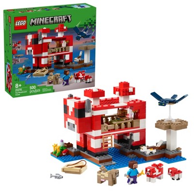 LEGO Minecraft The Mooshroom House Toy Figures and Building Playset 21270