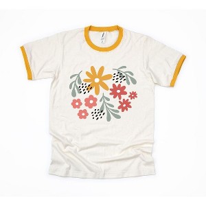 Simply Sage Market Women's Daisies and Ruscus Short Sleeve Ringer Tee - 1 of 2