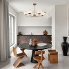 PAKOKULA Modern 5 light Gold Sputnik Chandelier with Globe Glass shade for Kitchen Island - 3 of 4