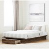 Full/Queen Lensky Platform Bed with Drawer Natural Walnut - South Shore - 2 of 4