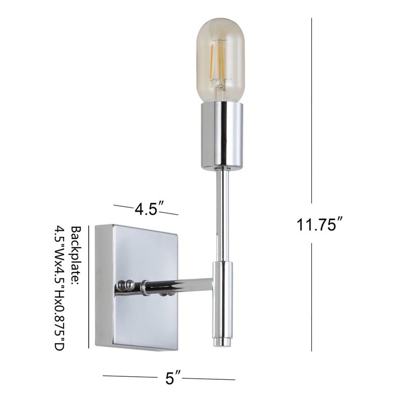11.7&#34; Metal Turing Wall Sconce (Includes Energy Efficient Light Bulb) Silver - JONATHAN Y, 5 of 6