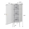 Grungis Bathroom Storage Cabinet,Coner Cabinet with Tempered Glass Door & Storage Shelves,Storage Cabinet for Bathroom - 3 of 4
