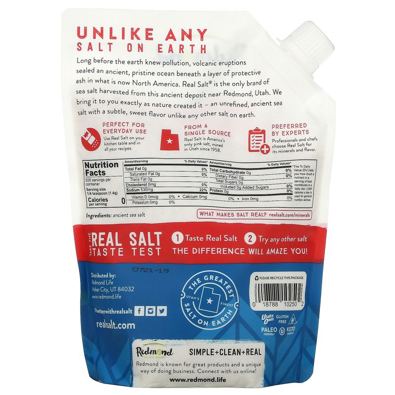 Redmond Trading Company Real Salt, Ancient Fine Sea Salt, 26 oz (737 g), 2 of 3