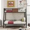 Twin Over Full Bunk Bed with Safety Rail and Built-in Ladder - 2 of 4
