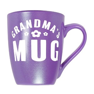 Elanze Designs Mother's Day Appreciation Coffee Cup Mug 10 Ounce Ceramic With Shimmery Metallic Finish Grandma's Mug Passion Purple - 1 of 4