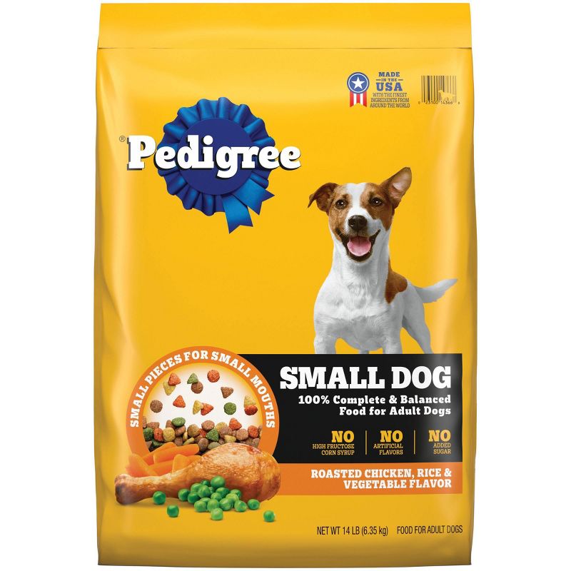 Pedigree Roasted Chicken, Rice & Vegetable Flavor Small Dog Adult Complete Nutrition Dry Dog Food, 1 of 7
