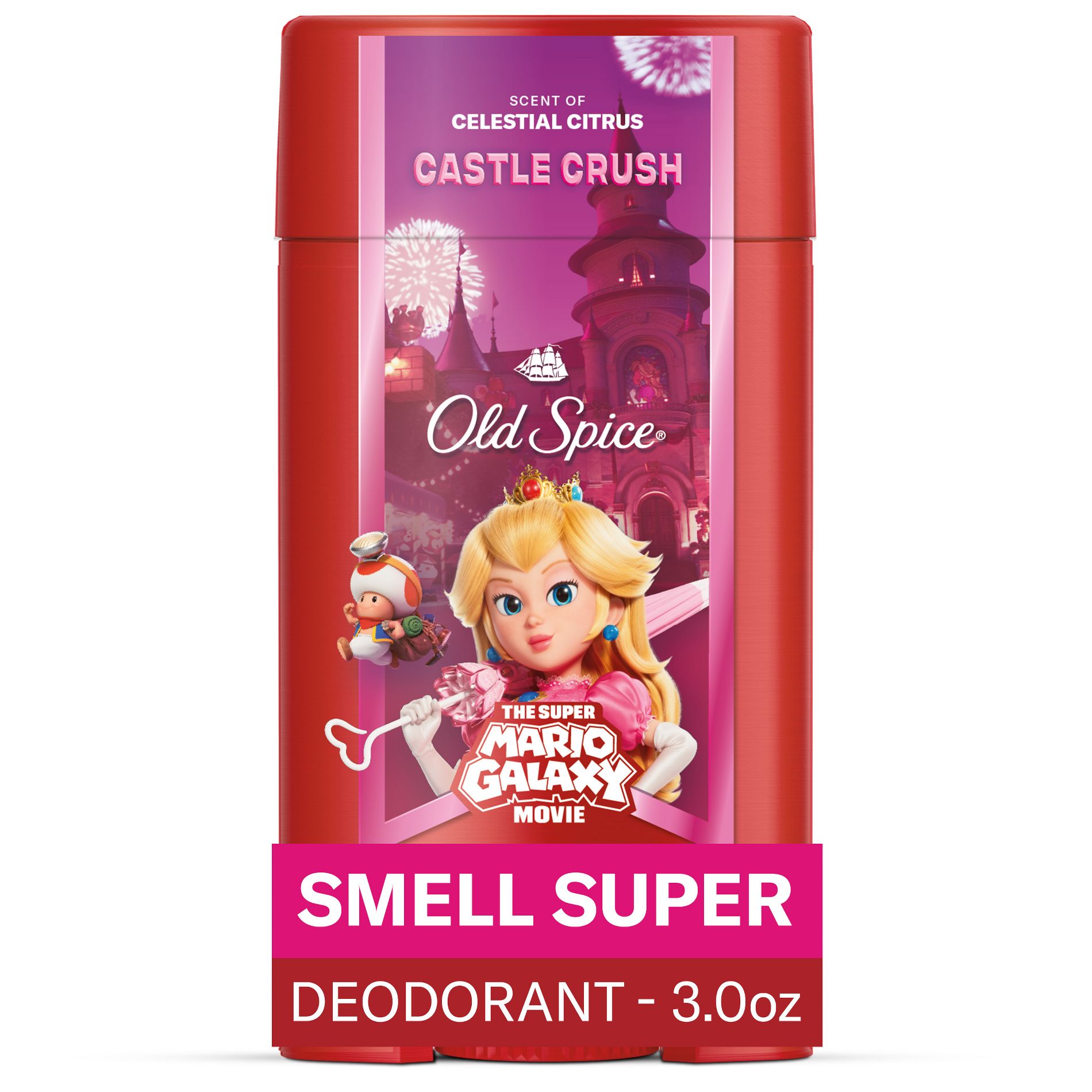 Old Spice x The Super Mario Galaxy Men’s 24/7 Lasting Freshness Aluminum-Free Deodorant - Castle Crush - 3oz