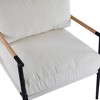NicBex Minimalist Accent Chair with Cushions Contemporary Reading Chair with Metal Frame and Wooden Armrest Design for Living Room - 3 of 4
