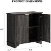 coucheta Fluted Sideboard Buffet Cabinet with Storage, Modern Wood Accent Cabinet with Shelves, Console Table for Kitchen, Dining, Entryway, Hallway - 2 of 4