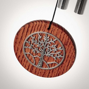 Woodstock Windchimes Habitats Teak Tree of Life, Wind Chimes For Outside, Wind Chimes For Garden, Patio, and Outdoor Decor, 17"L - 1 of 4