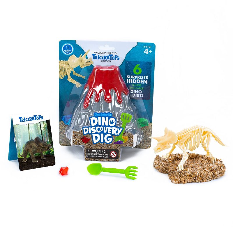 Educational Insights GeoSafari Jr. Dino Discovery Dig Triceratops, 1 of 7