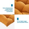 Outdoor Chair Cushions,3 Piece Loveseat Outdoor Cushions Set,Tufted/Wicker Patio Cushion for Patio Furniture All Weather,44"x19"x5" - 4 of 4