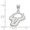 Black Bow Jewelry 14k White Gold South Florida Bulls NCAA Medium Pendant - 2 of 3