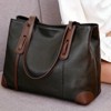 Leather Tote Shoulder Handbag Purse for Women, Large Capacity Bag Waterproof Big Tote Shoulder Bag - 3 of 4
