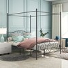 Kumasinova Queen/Full Size Bed Frame,X-Shaped/Vintage Style Platform Bed Frame with Headboard,Metal Canopy Queen/Full Bed Frame for Kids,Teens,Black - 3 of 4