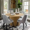 Dovelina 46" Round Dining Table Modern Wood Kitchen Table Dining Room Table for 6 People - Natural Wood - 2 of 4