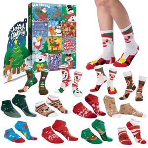 Joyfy 2025 Christmas Advent Calendar – 12 Days of Cozy Holiday Socks for Women Count Down to Christmas with Daily Sock Surprises! - 1 of 4