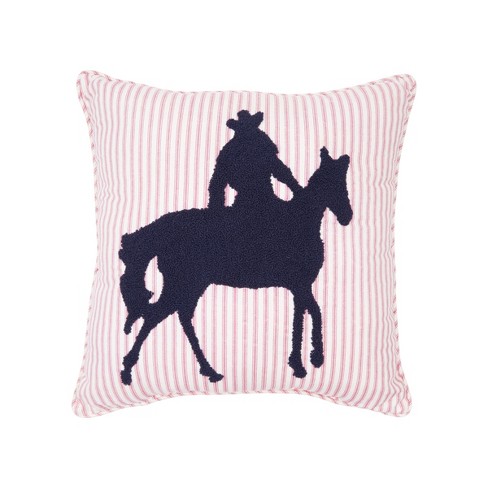 C&F Home 18" x 18" Cowboy Tufted Pillow - image 1 of 3