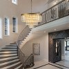 LLHZSY Modern Glam 8-Light 3-Tiers Crystal Chandelier Drum Kitchen Island Pendant - 23 3/5-in-Gold - 2 of 4